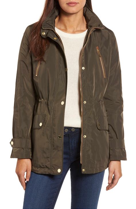 michael michael kors hooded faux leather trim quilted anorak jacket|Michael michael kors anorak coat + FREE SHIPPING .